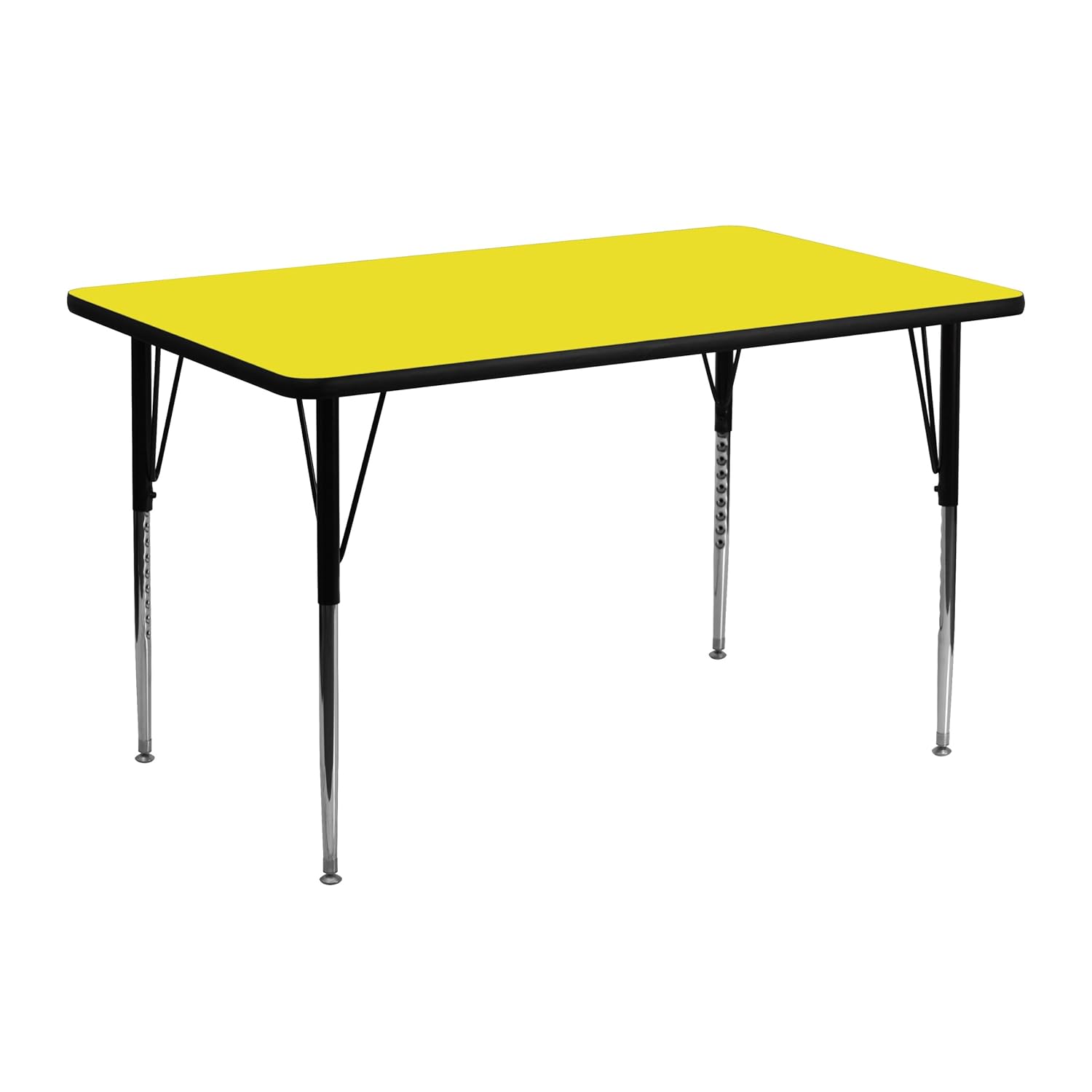 EMMA + OLIVER 24x48 Yellow HP Laminate Adjustable Activity Table