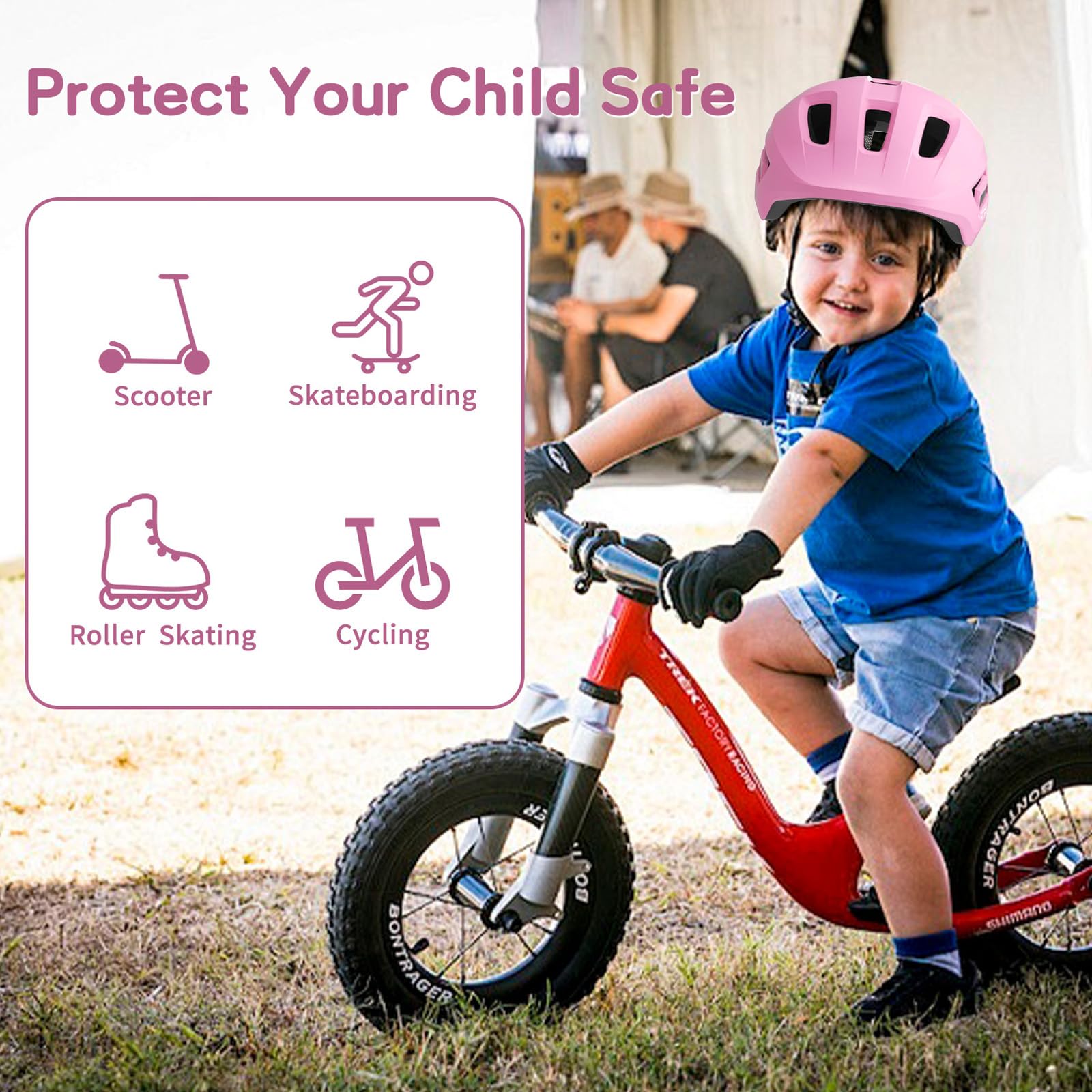 KORIMEFA Kleinkind Kinder Fahrradhelm 2-8 Jahren Alt Jungen Mädchen, Baby Helm Verstellbarer Sporthelm für Radfahren Fahrrad Roller Skateboard