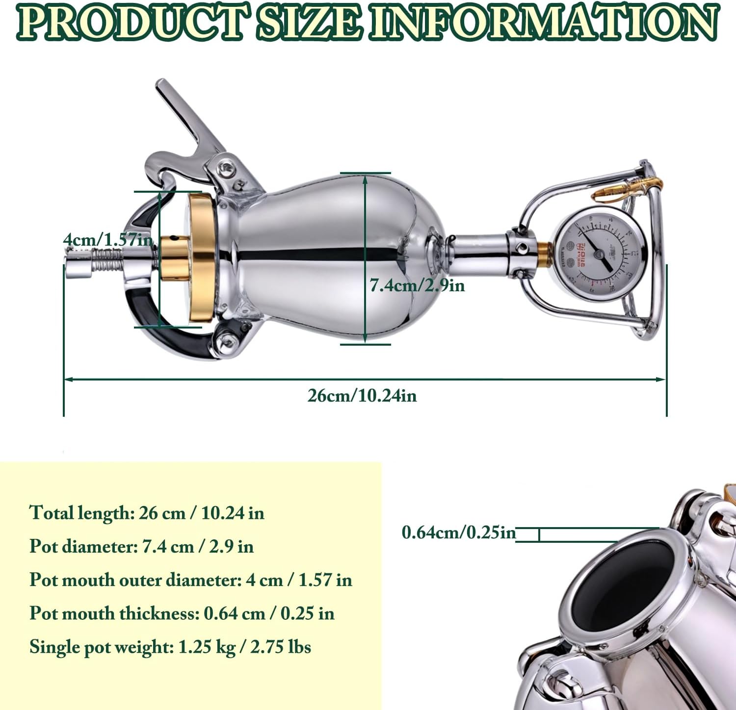 260ml Chinese Popcorn Maker, 304 Stainless Steel Popcorn Machine with Wooden Board Base, Dual Pressure Valve Popcorn Machine, Hot Air Popper Popcorn for Party(with 2 Bags)