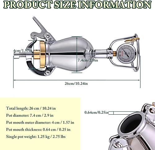 Miniatura 6 de Máquina china de palomitas de maíz de 8.8 fl oz, máquina de palomitas de maíz de acero inoxidable 304 con base de tablero de madera, máquina de