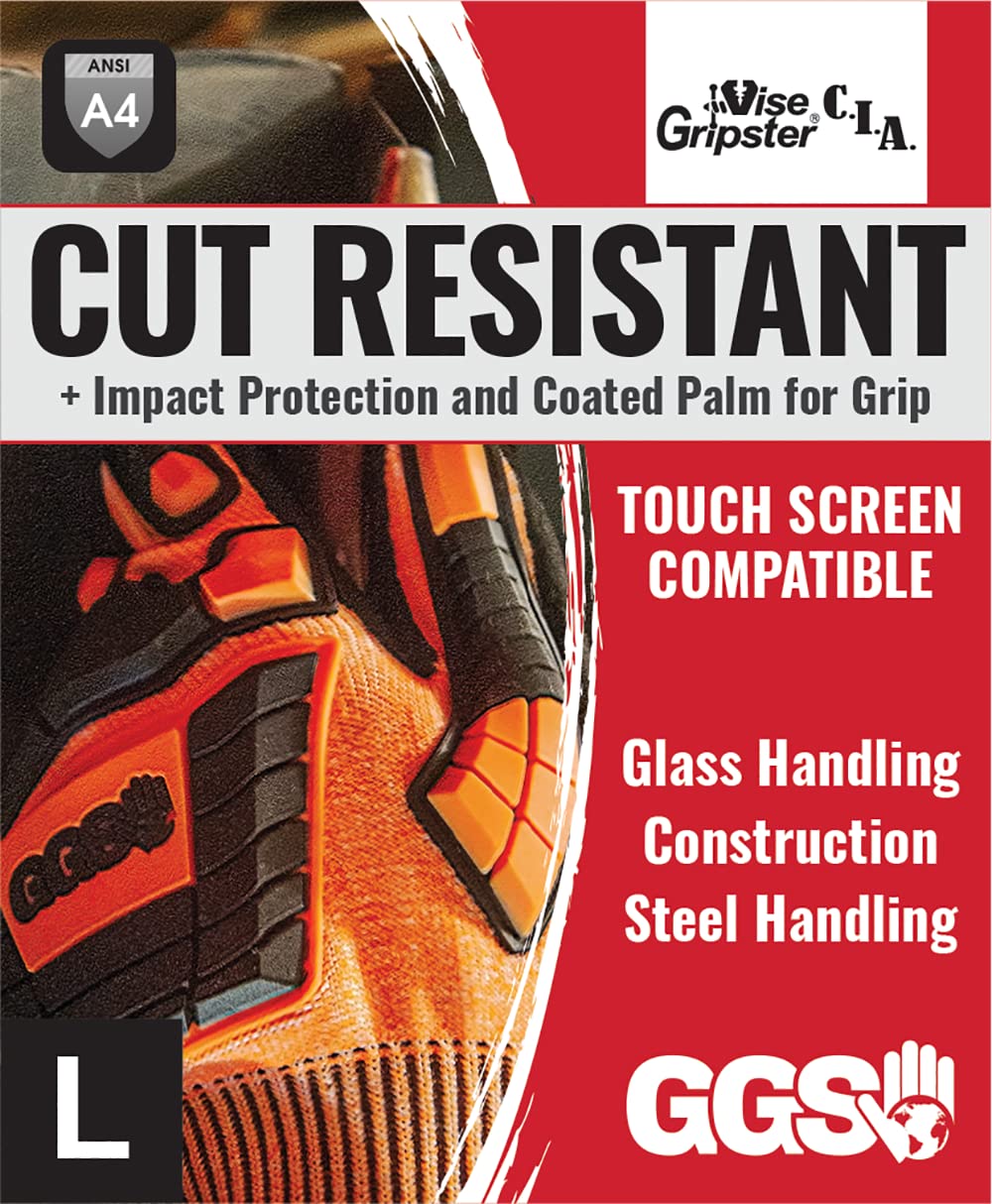 Global Glove Tuffalene Platinum Medium Black and High Visibility Orange Protective Gloves - Image 8