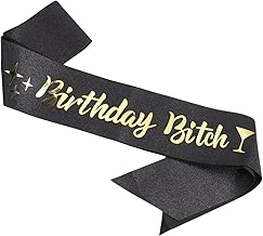 Birthday Bitch Satin Sash, It's My Birthday Bitches Glitter Sash for Girl Women 20th 21st 30th Birthday Party Supplies Celebrate Party Decoration