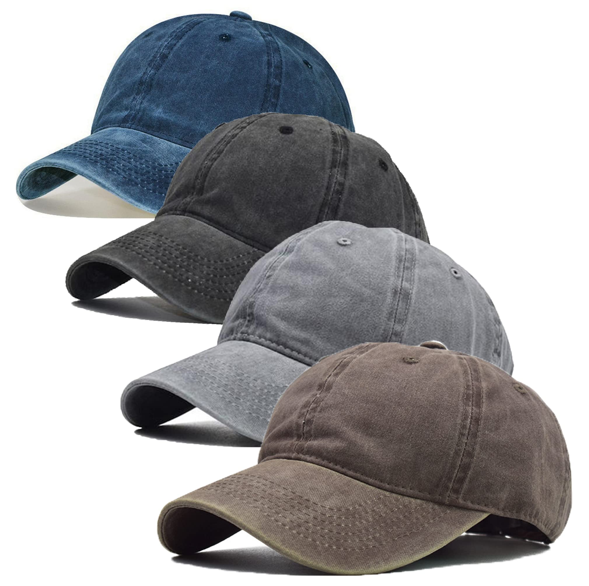 Men Women Baseball Sun Hats Summer Vintage Washed Distressed Baseball Cap Dad Golf Hat for Men Women