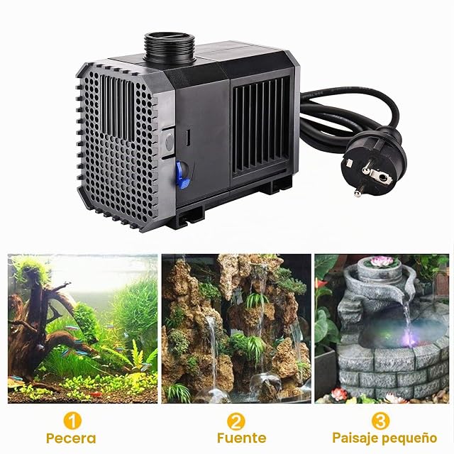 Foto 3 de 7 de Bomba Sumergible para Pecera o Acuario,SUNSUN CHJ-3000 55W 3000L/h