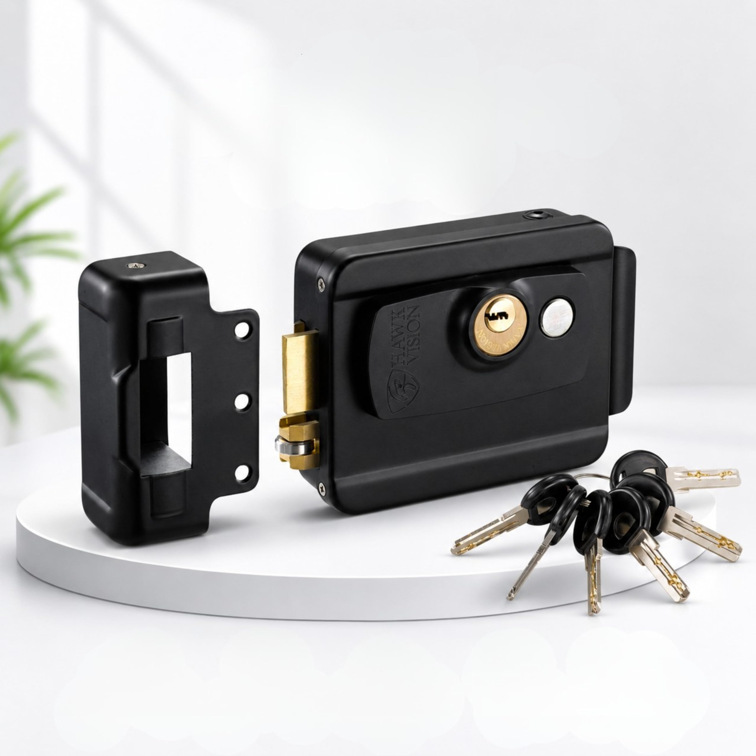 Hawkvision Electric Rim Lock for Metal Gates | 6 Keys Included | Heavy Duty Black Matte Electric Gate Lock | 12-24V DC | Left & Right Hand Compatible | High Security Access Control Lock-image-10