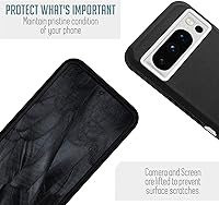 Vista 4 de Funda para Google Pixel 8 Pro, resistente y duradera, con protección de puerto, incluye soporte de clip con protector de pantalla integrado (negro)