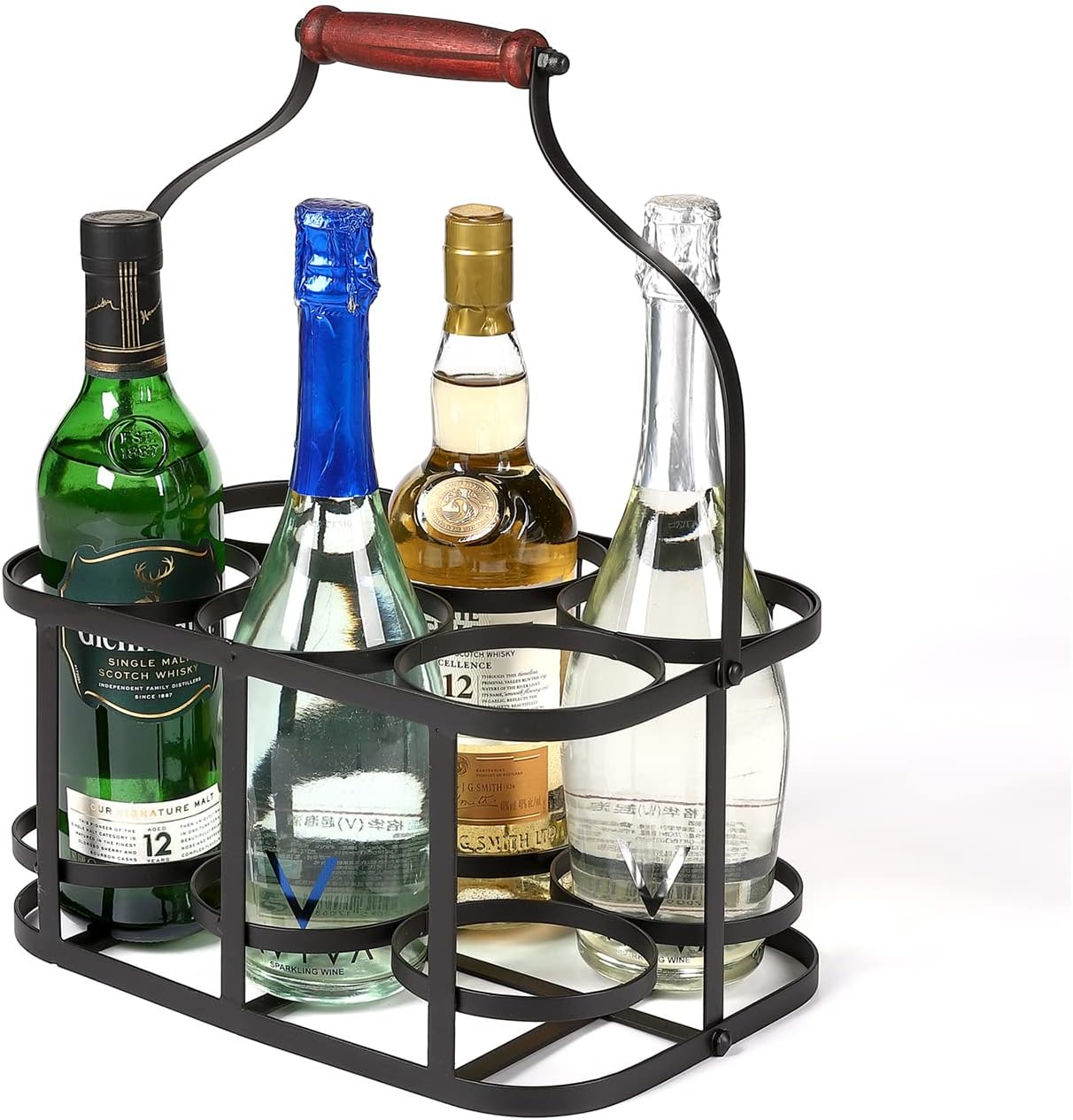 Amazon.com: Twine Farm House Decor, Rustic Wooden Wine Bottle Holder ...