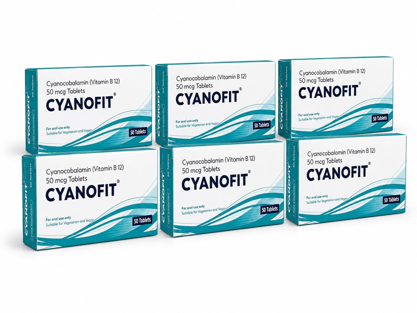 Cyanofit Vitamin B12 Tablets – High Strength - 300 Tablets (10 Months Supply) – Cyanocobalamin B12 50mcg Supplement - Contributes to The Reduction of Tiredness and Fatigue