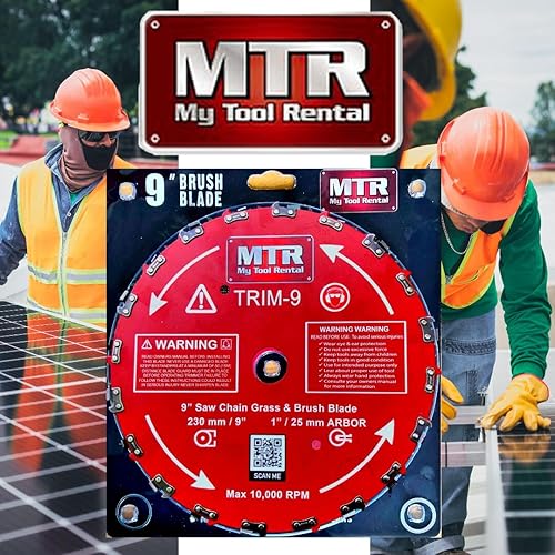 Miniatura 4 de MTR Cuchillas cortadoras de cepillo de dientes de cadena de sierra, hoja circular, cortador de malezas, 10,000 rpm, cortadora de cepillo de hierba