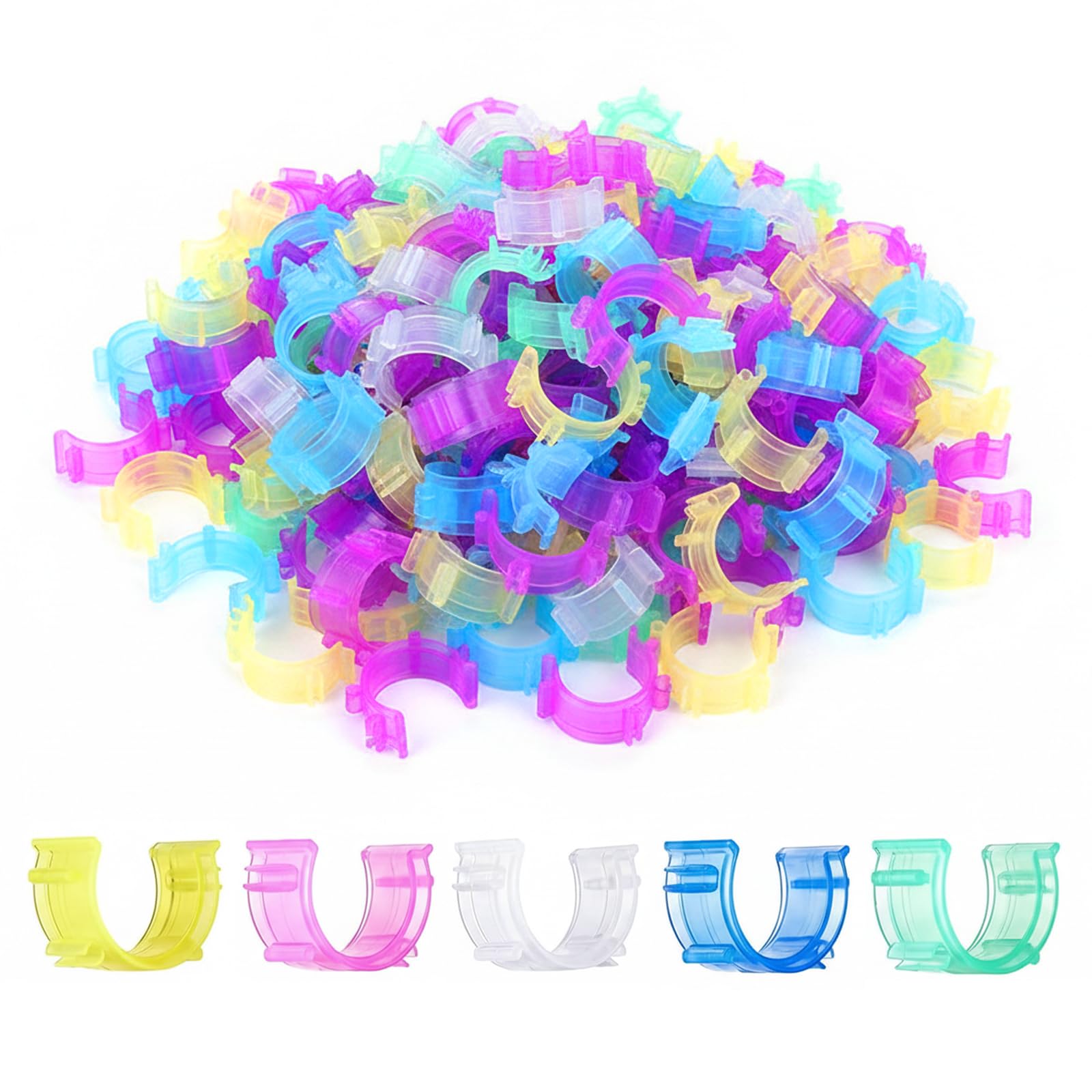 Sewing Clips - 100Pcs Colourful Bobbin Clips, Multi-Purpose Sewing Clips for Fabric, Durable Fabric Clips Thread Organiser for Bobbins Quilting Craft Accessories