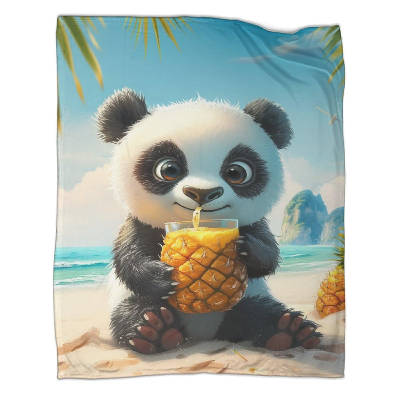 Couverture panda douce et moelleuse : offrez un grand plaid chaud en cadeau