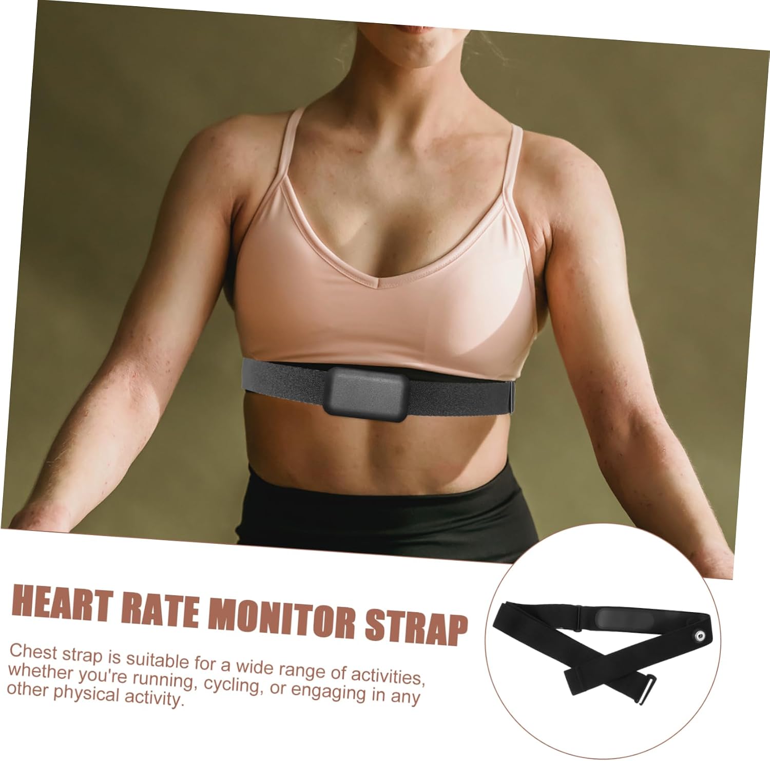 Monitor Chest Strap for Accurate Tracking Sports Sensor Elastic Band Soft and Comfortable Fit for Intense Workouts for Fitness Enthusiasts
