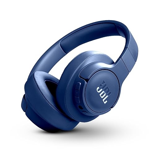 JBL Tune 770NC Wireless Over Ear ANC Headphones with Mic, Upto 70 Hrs Playtime, Speedcharge, Google Fast Pair, Dual Pairing, BT 5.3 LE Audio, Customize on JBL Headphones App (Blue)