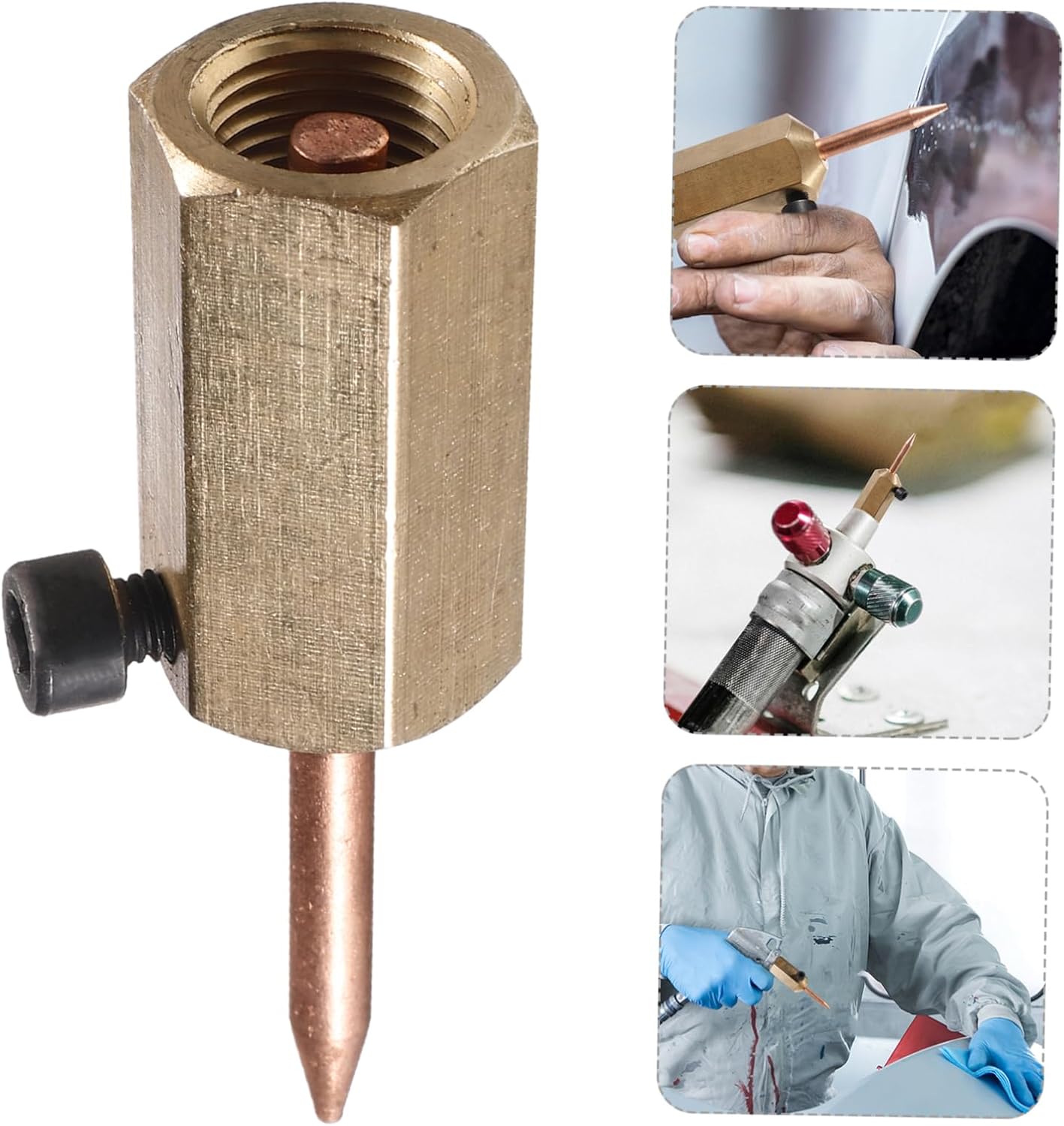 Healifty 1Piece Innovative Craft Hammer Electric Welding Kit for Auto Body Repair Seamless Welding Precision Includes Shaping Die Machine Metal Repair Tools for DIY Enthusiasts