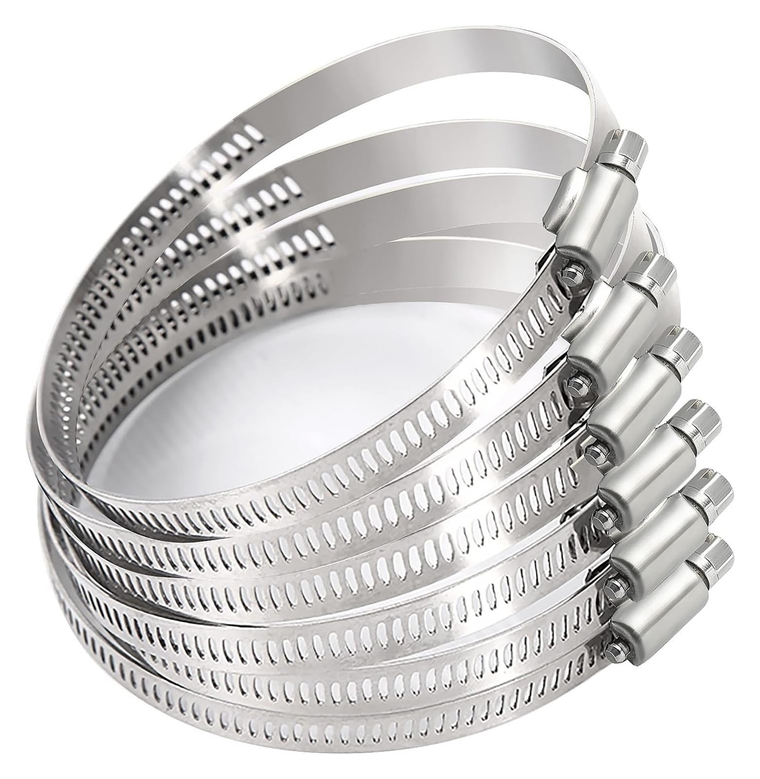 Stainless Steel Pipe clamp 1pcs 6mm~1400mm Diameter Hose Clamp Adjustable 304 Stainless Steel Fuel Line Hose Pipe Clip(800-1400mm)