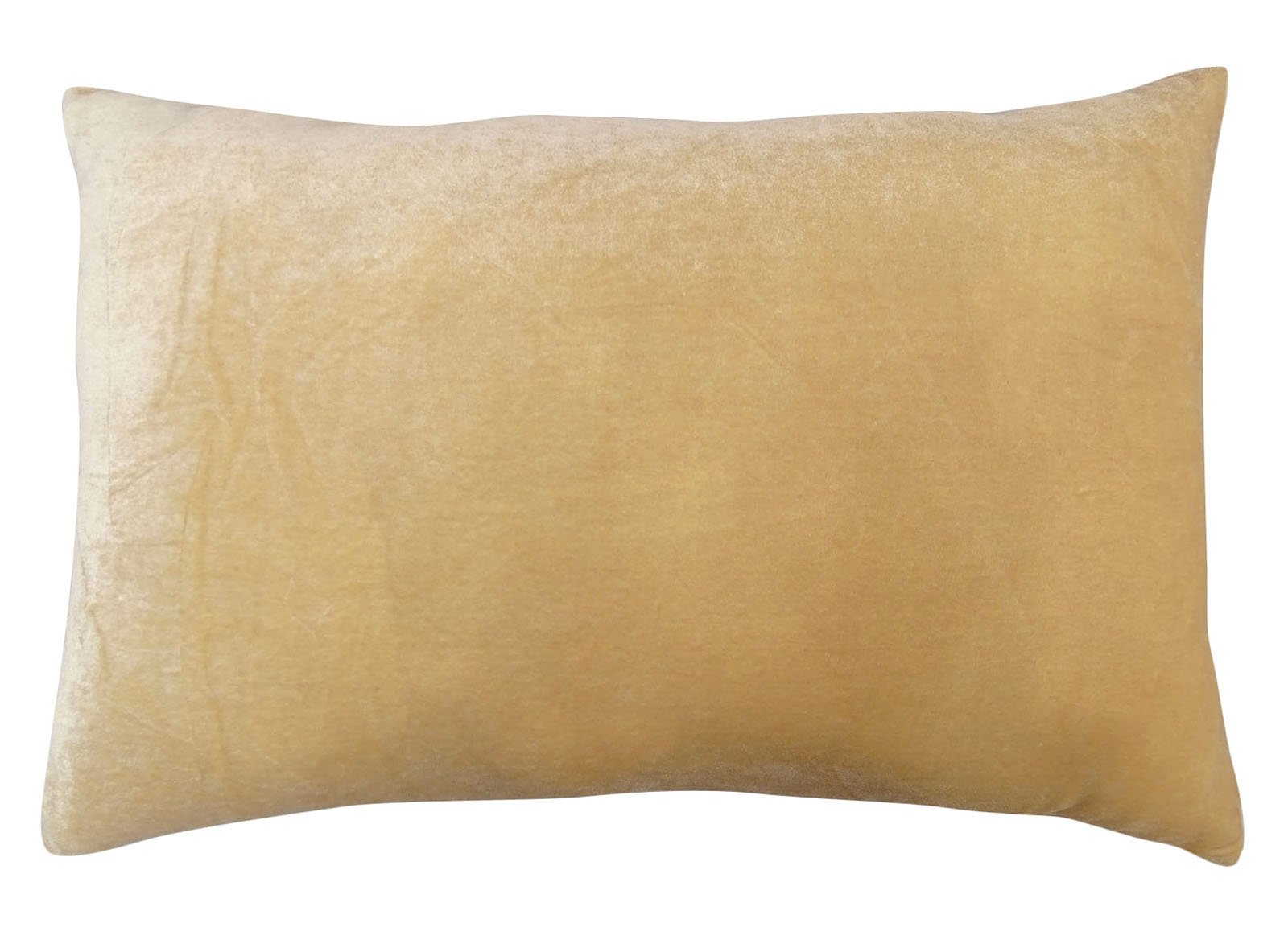 Taie de coussin en velours beige Yuga décoratif pour jet de canapé