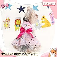 Vista 5 de Vestidos de cumpleaños para perro, vestido de cachorro, lindos vestidos de princesa para gatos, falda de cachorro para perros pequeños, ropa