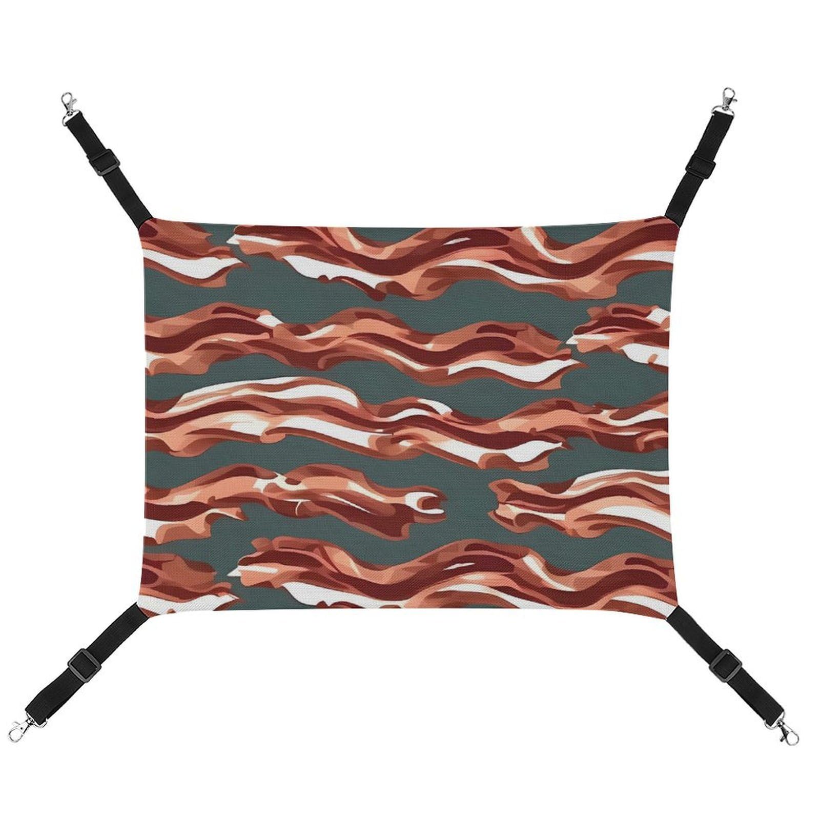 Hamac pour chat à suspendre motif bacon réglable pour petits animaux