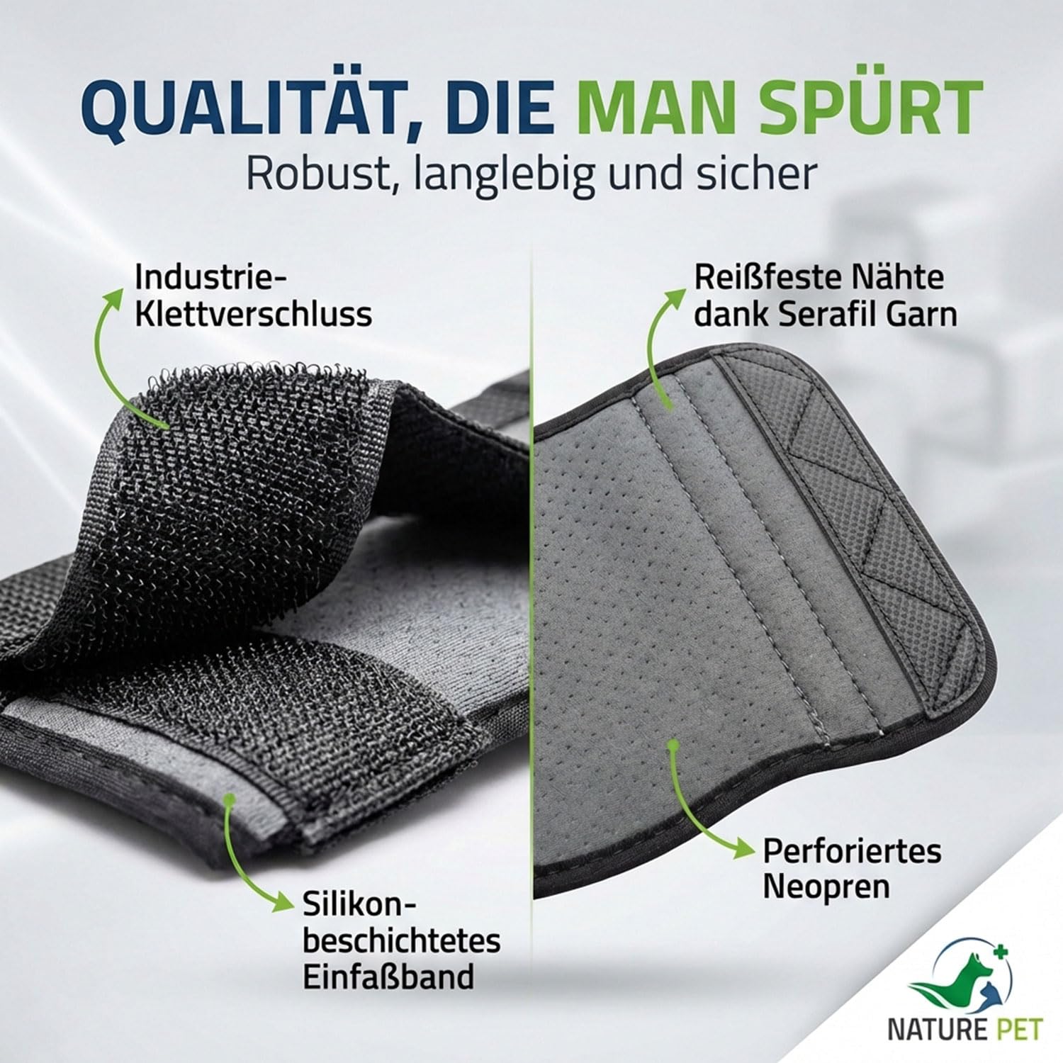 Nature Pet Sport Gelenk Bandage Gelenk- & Knochenschutz für Hunde - geeignet für Agility, Flyball und Hunde Frisbee - Bandage bei leichter Arthrose oder Leckschutz und Verbandschutz nach OP (L)