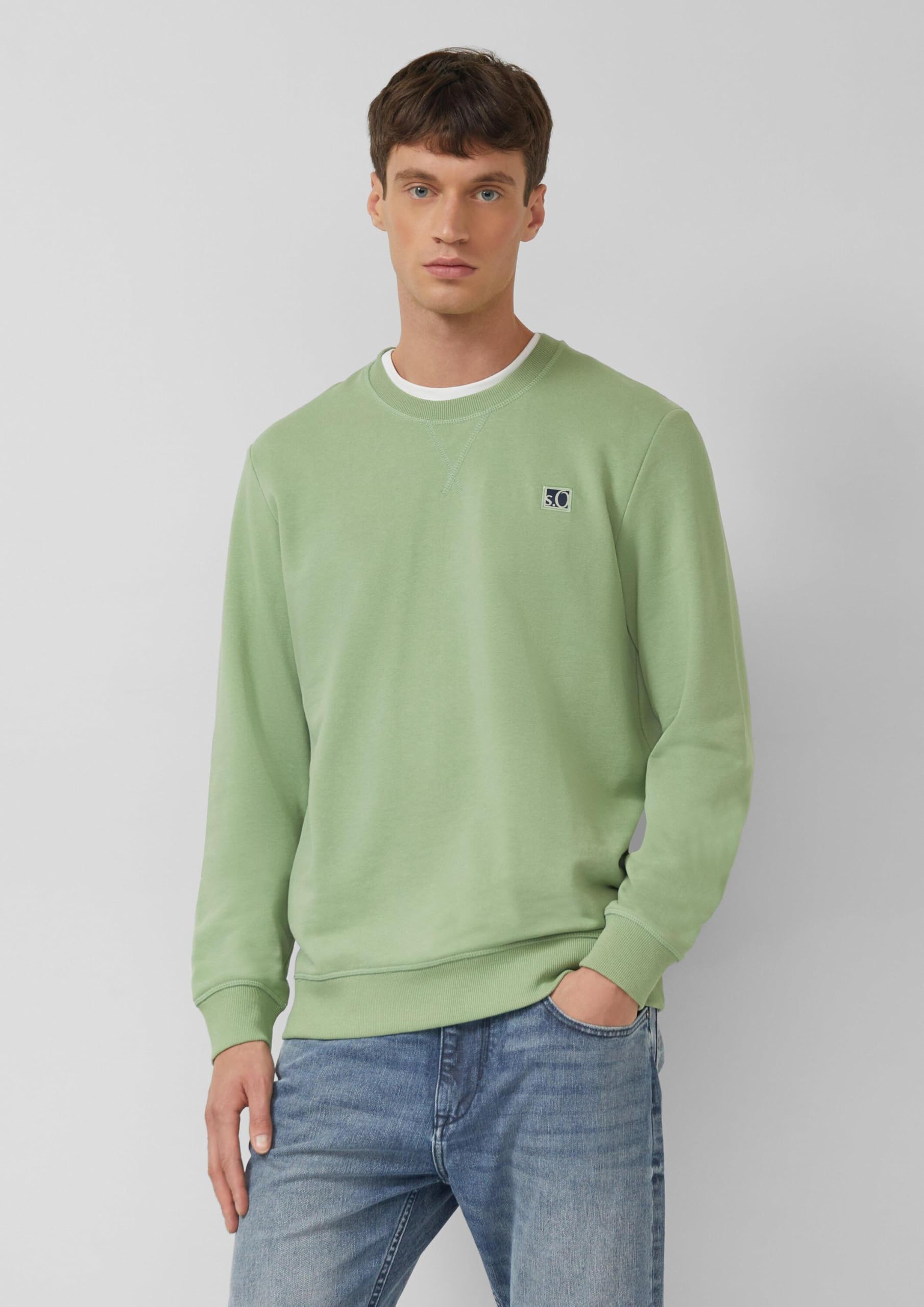 s.Oliver 2169152 Herren-Sweatshirt mit Rundhalsausschnitt, 1 Stück