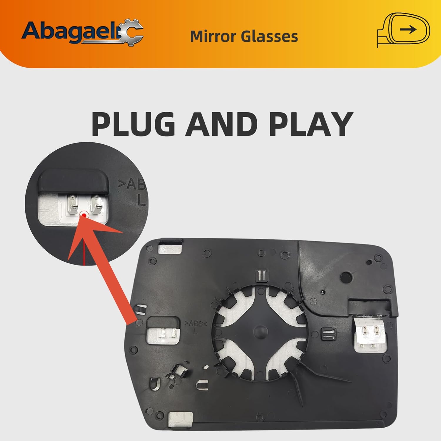 Heated Mirror Glass Driver Side for 2011-2014 Ford F-150, Chrome Plated OEM Fit Flat Mirror, Plug and Play Scratch-Resistant, OEM Replacement BL3Z-17K707-E