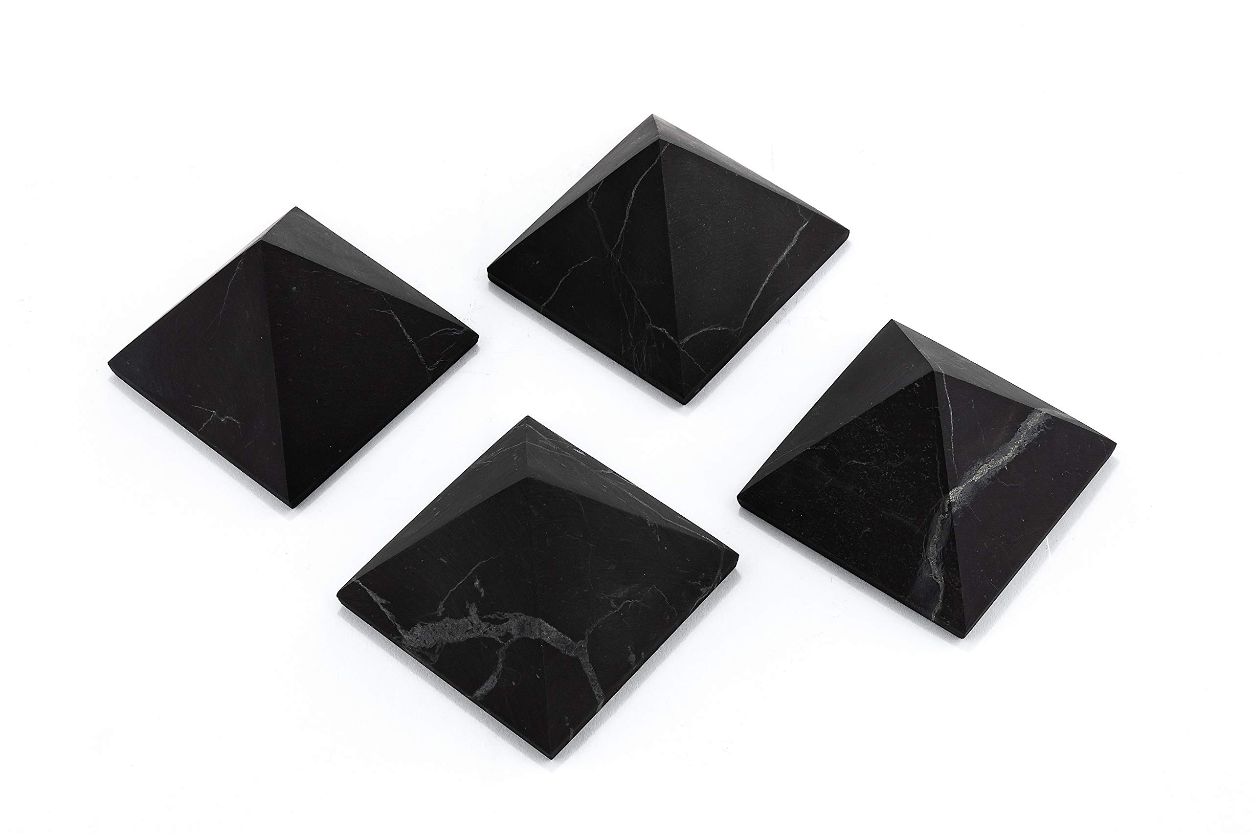 4 pyramides de shungite brute de Carélie de 5 cm pour habitat