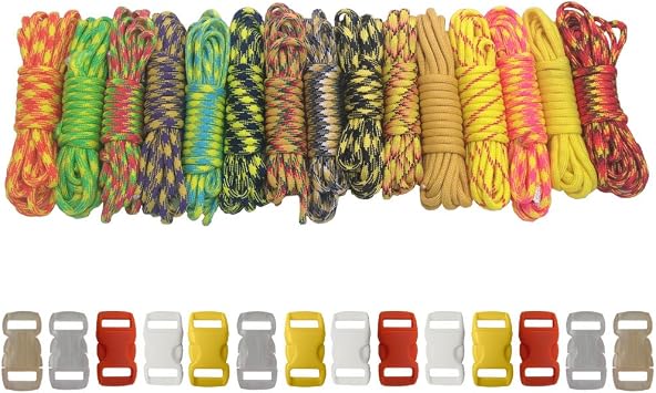 Paracord Planet Survival & Emergency Paracord Bracelet Kits Cobra Braid Instructions Included Unique Kits Ranging from 30 to 200 Feet in Total Length of Cord
