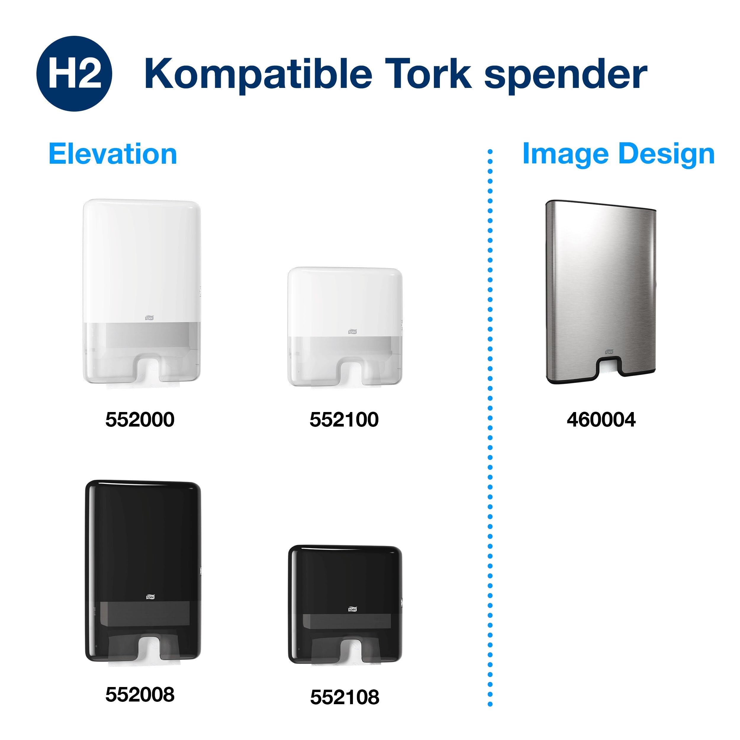 Tork Xpress komprimierte weiche Multifold-Papierhandtücher Weiß H2, Advanced, 2‑lagig, M‑Falz, saugfähig, 6 × 200 Tücher, 600454