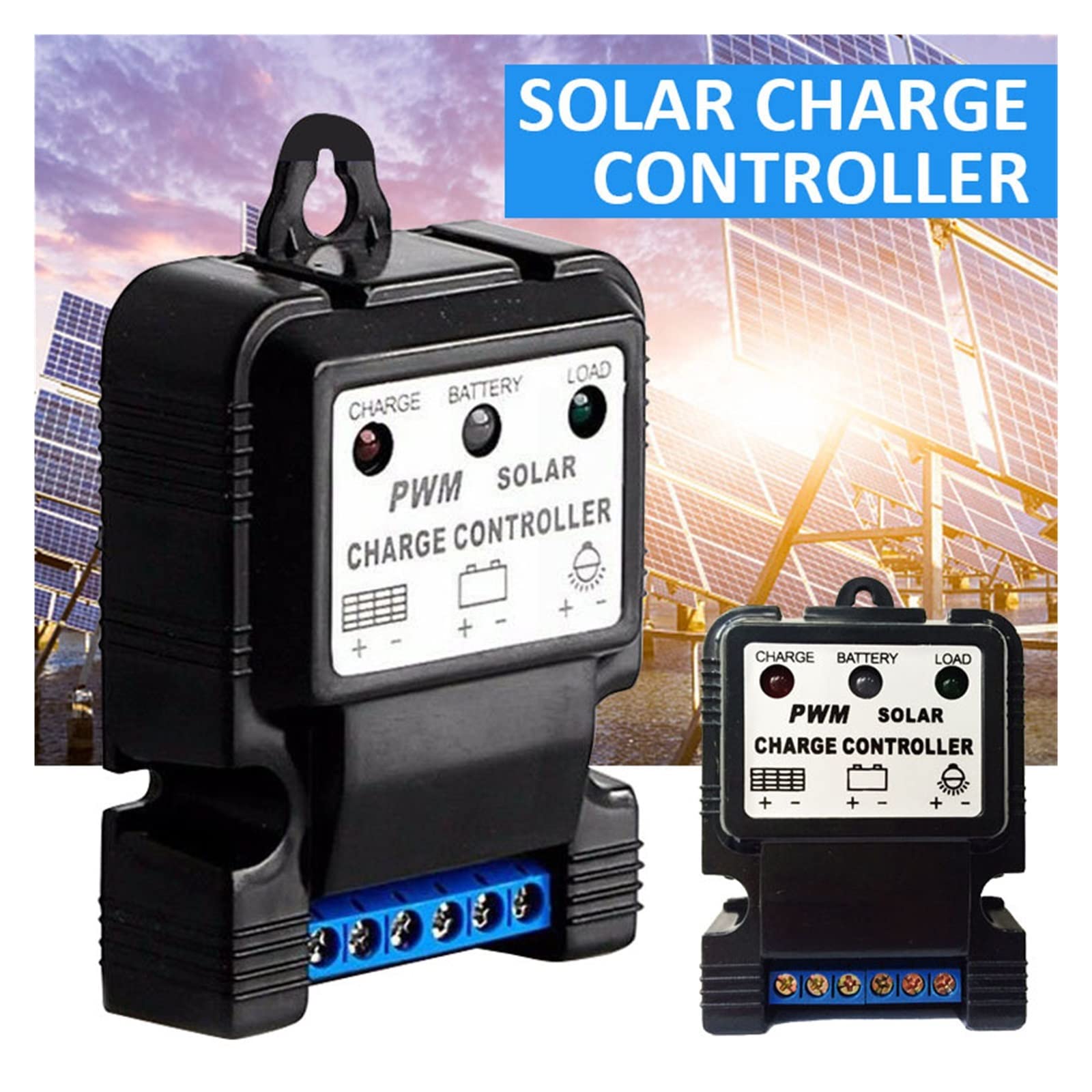 Solar Controller, 6V/12V PWM Solar Charge Controller with LCD Display 3A/5A/10A Battery Charger Intelligent Regulator for Home Improvement(3A)