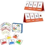 Aizweb CVC Word Game,Phonics Games Flash Cards for Preschool Kindergarten Classroom Supplies,Special Education Reading Manipulative Spelling Toy for Learning Activity Teacher School