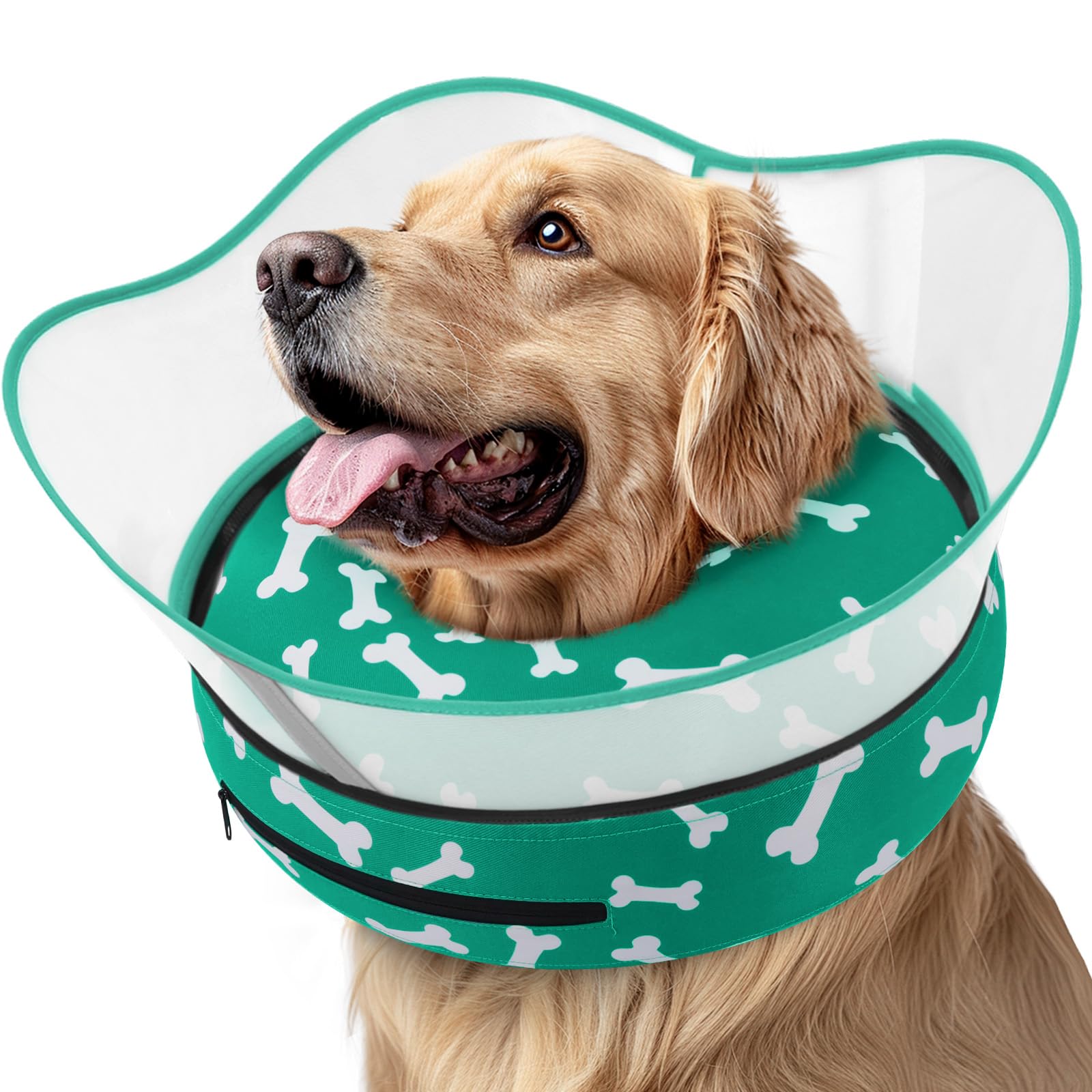 Photo 1 of Supet Inflatable Dog Cone Collar with Detachable Shield