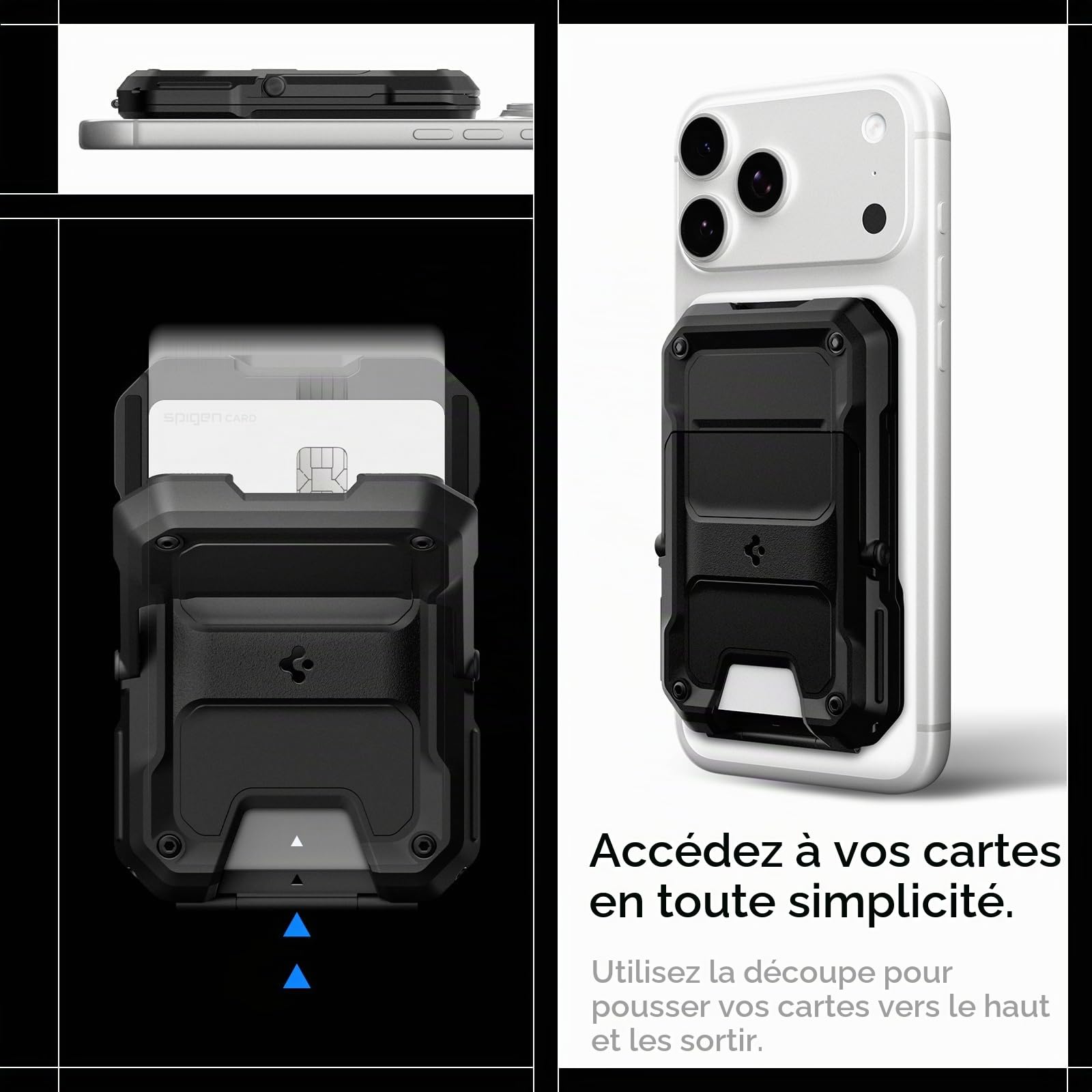 Spigen Tough Armor Pro MagFit Porte-Cartes pour MagSafe & Pixelsnap