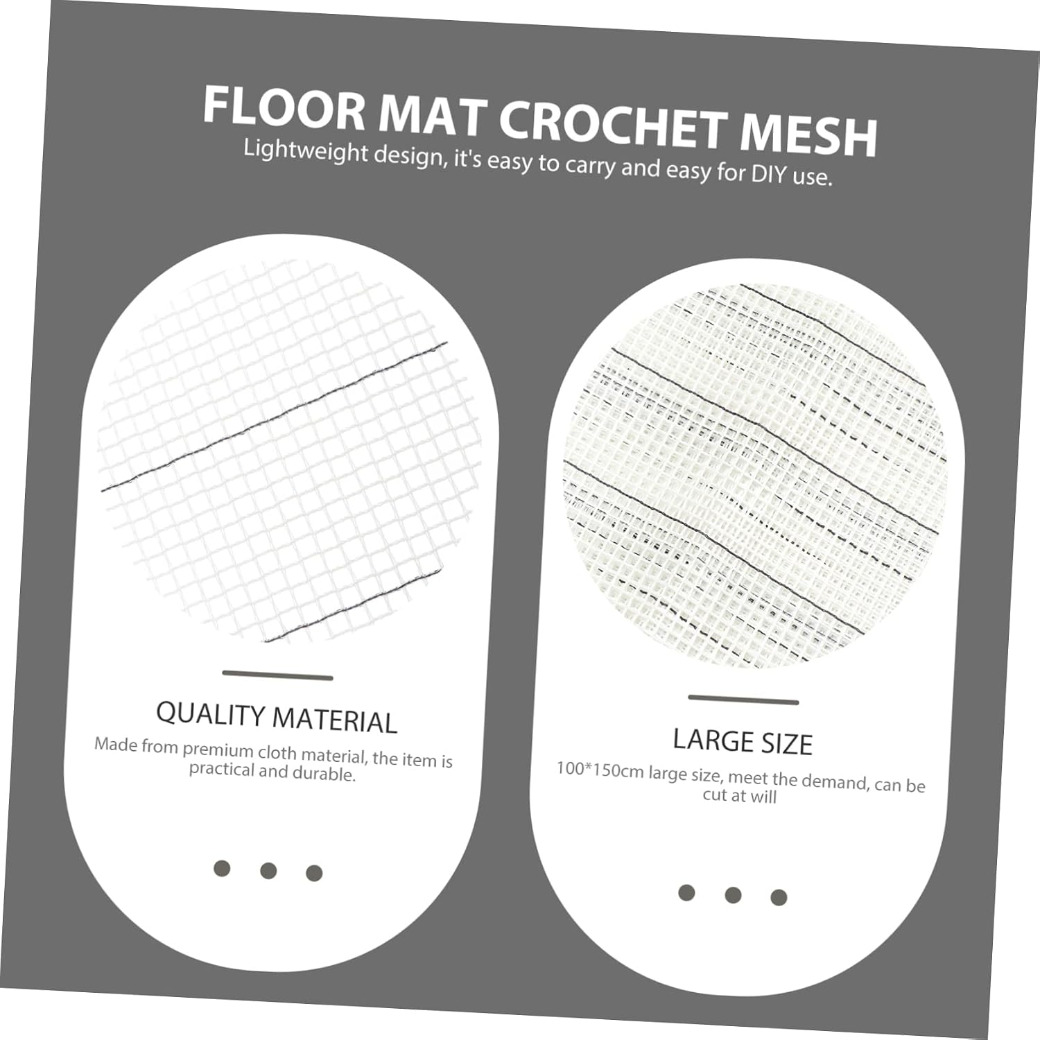 Generic 1Pc DIY Mesh Carpet Material for Crochet Projects Lightweight Tapestry for Embroidery Craft for Rug Making and Coordination Activities Blank Rug