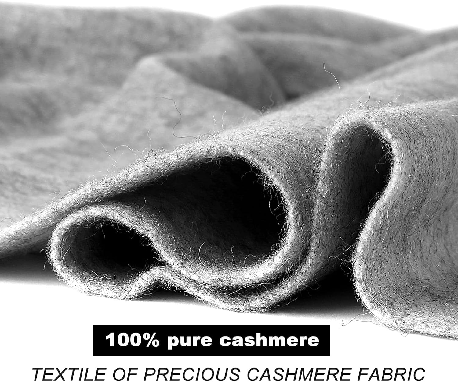 100% Pure Cashmere Scarf, Oversized Luxury Winter Wrap for Women & Men, Soft Fringed Scarf in Solid & Plaid