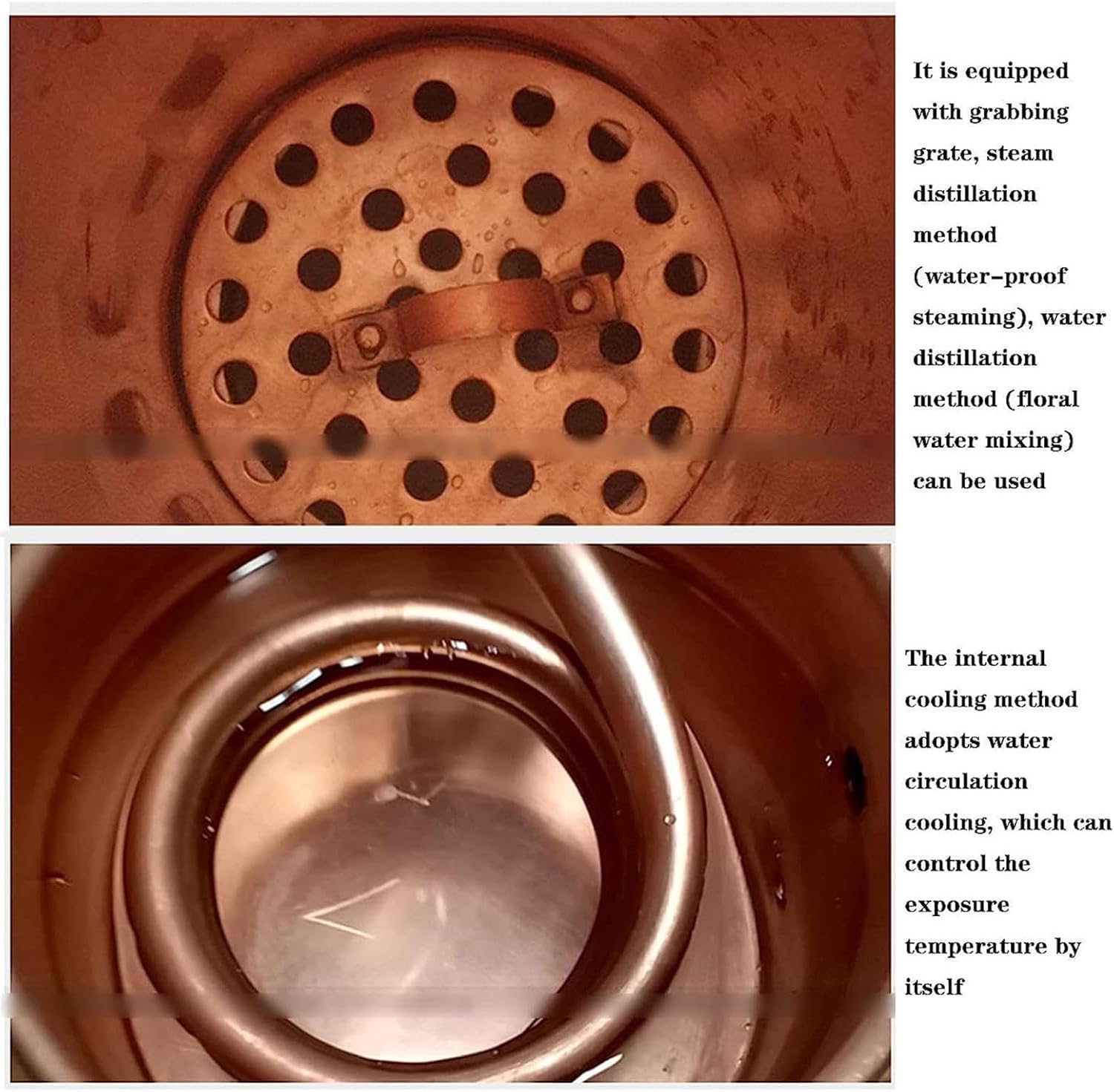 3L Pure Copper Alembic Still, Copper Moonshine Still with Thermometer, Home Brew Wine Making Kit for Whiskey, Essential Oils
