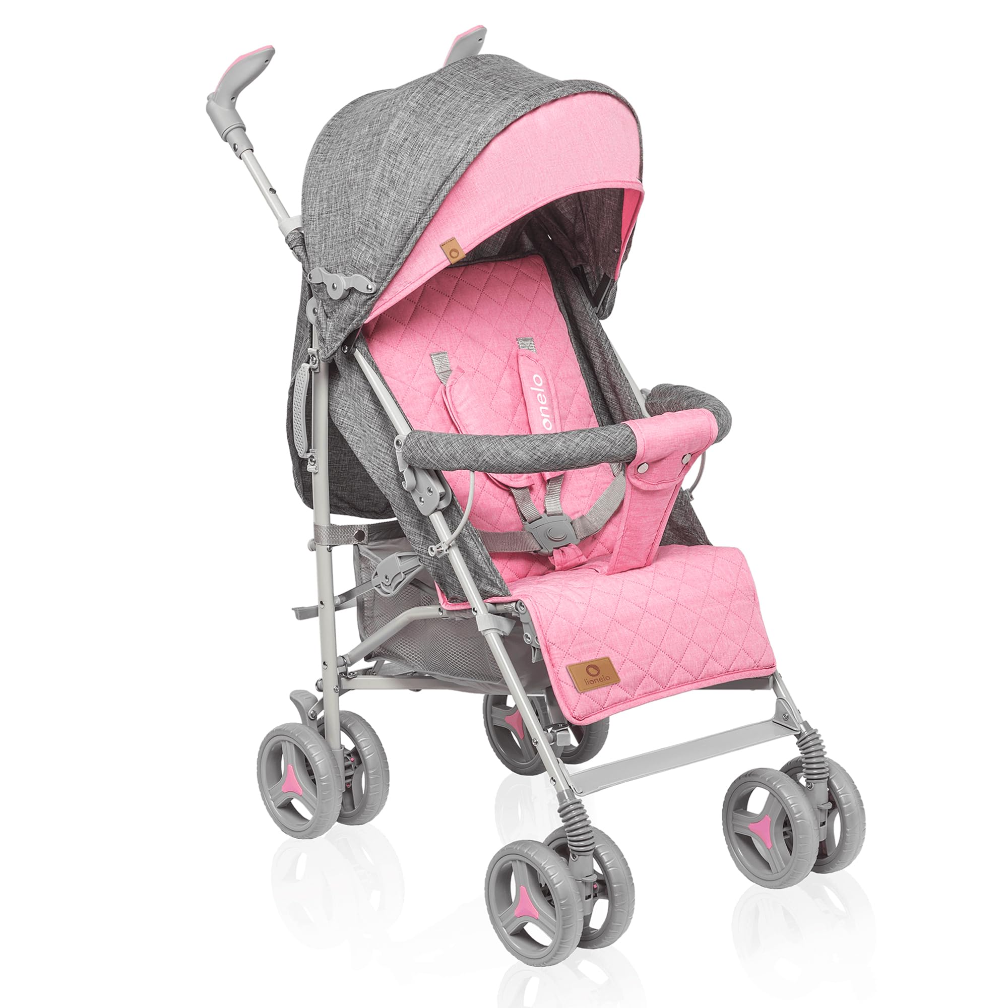 Lionelo Irma Silla de paseo plegable 51 x 80 x 101 cm Diseño ultraligero 7 kg Respaldo ajustable Para niños de hasta 15 kg 6-36M Cinturones de seguridad
