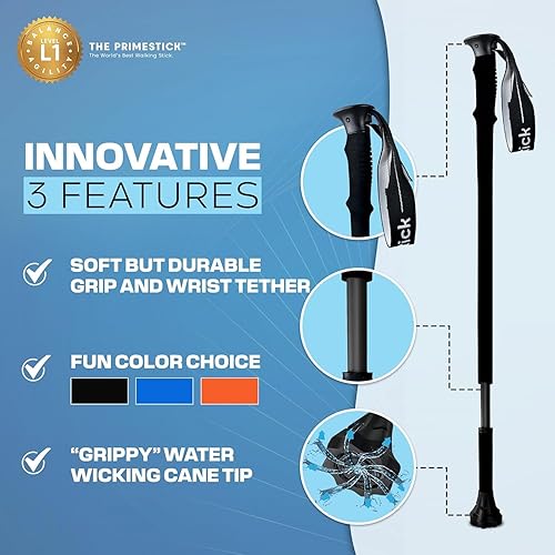 Miniatura 3 de El nuevo palo Dynamo Prime es el mejor bastón de postura de equilibrio vertical disponible. Un agarre de espuma suave con una correa que descansa