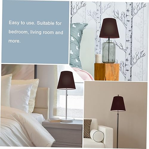 Vista 24 de Pantalla de tela para lámpara de mesa, pantalla de tela con clip en pequeña pantalla de araña para lámpara de mesa, luz colgante de piso, color negro