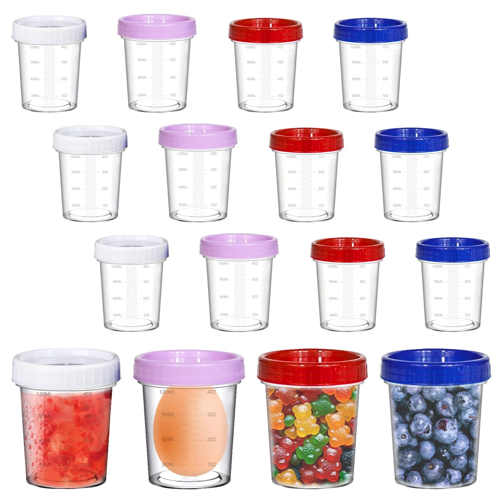 12 Vaschette Plastica 77ml Con Coperchio Ermetico – Mini Contenitori Per Alimenti, Salse E Pappe, Lavabili E Impilabili