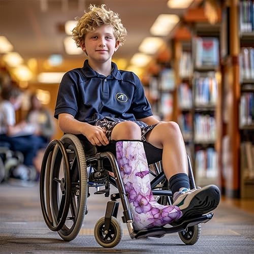 Miniatura 4 de Funda de yeso de pierna de mariposa, funda de calcetín de fundición morada para pies, funda decorativa de yeso para piernas, funda de yeso para pies