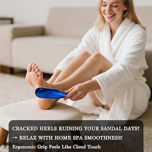 Miniatura 2 de Lima de pie de nano cristal con mango ergonómico antideslizante, herramientas profesionales de pedicura para el cuidado de pies de grano venoso para