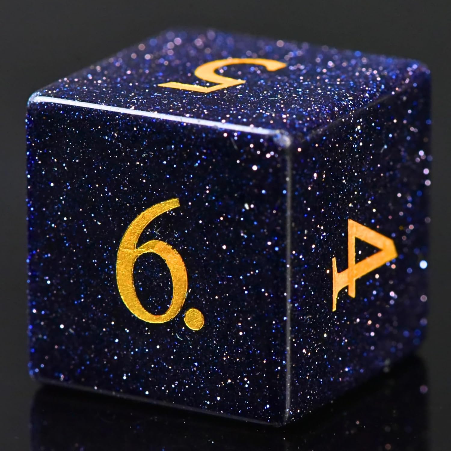 BlueSand Stone DND Dice Set with an Iron Box for DND COC Role Playing dice Games and Board Games Gift (BLUESAND Stone)