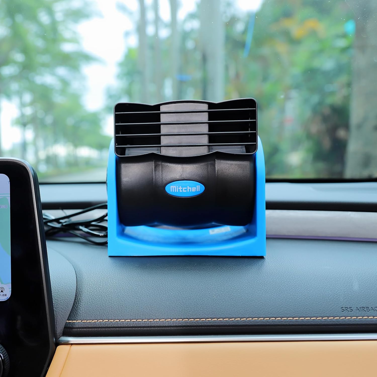 YOUGUOM 12V Car Fan, Auto Vehicle RV Powerful Ventilation Electric Car Fans with Cigarette Lighter Plug for SUV