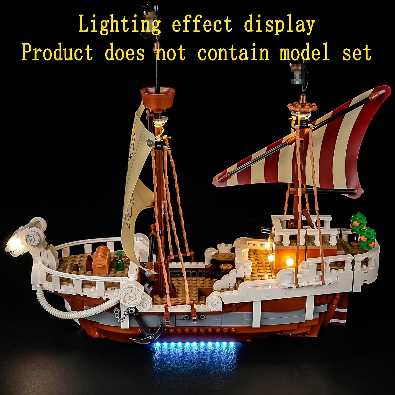 GEAMENT LED Light Kit Compatible with Lego ONE Piece The Going Merry Pirate Ship 75639 Building Blocks Model (Model Set Not Included)