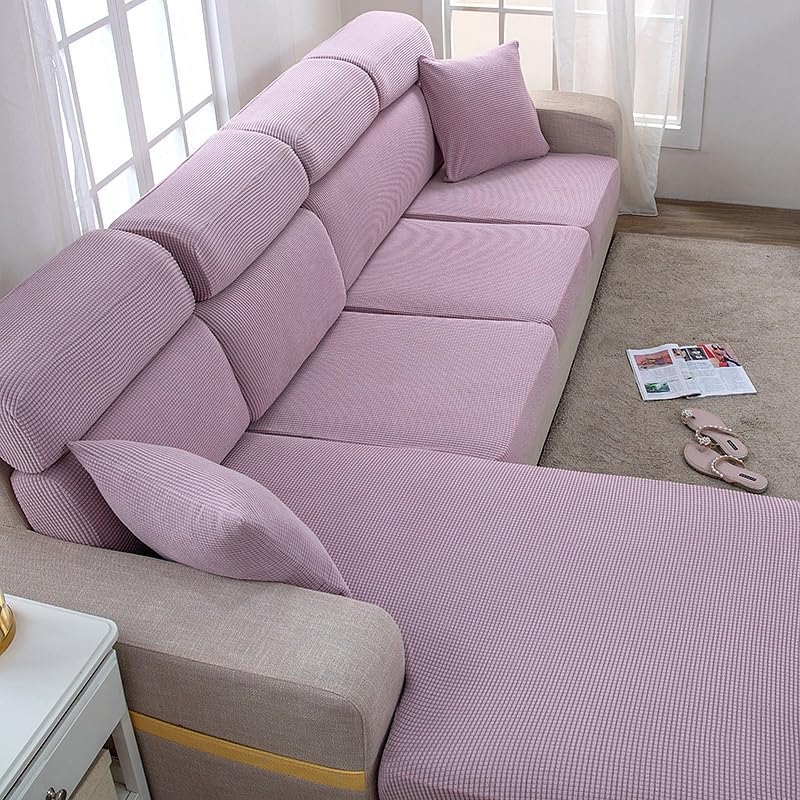 Fundas de cojín para sofá, fundas elásticas para sofá modular en forma de L, fundas para sofá modular para mascotas, fundas de sofá jacquard para