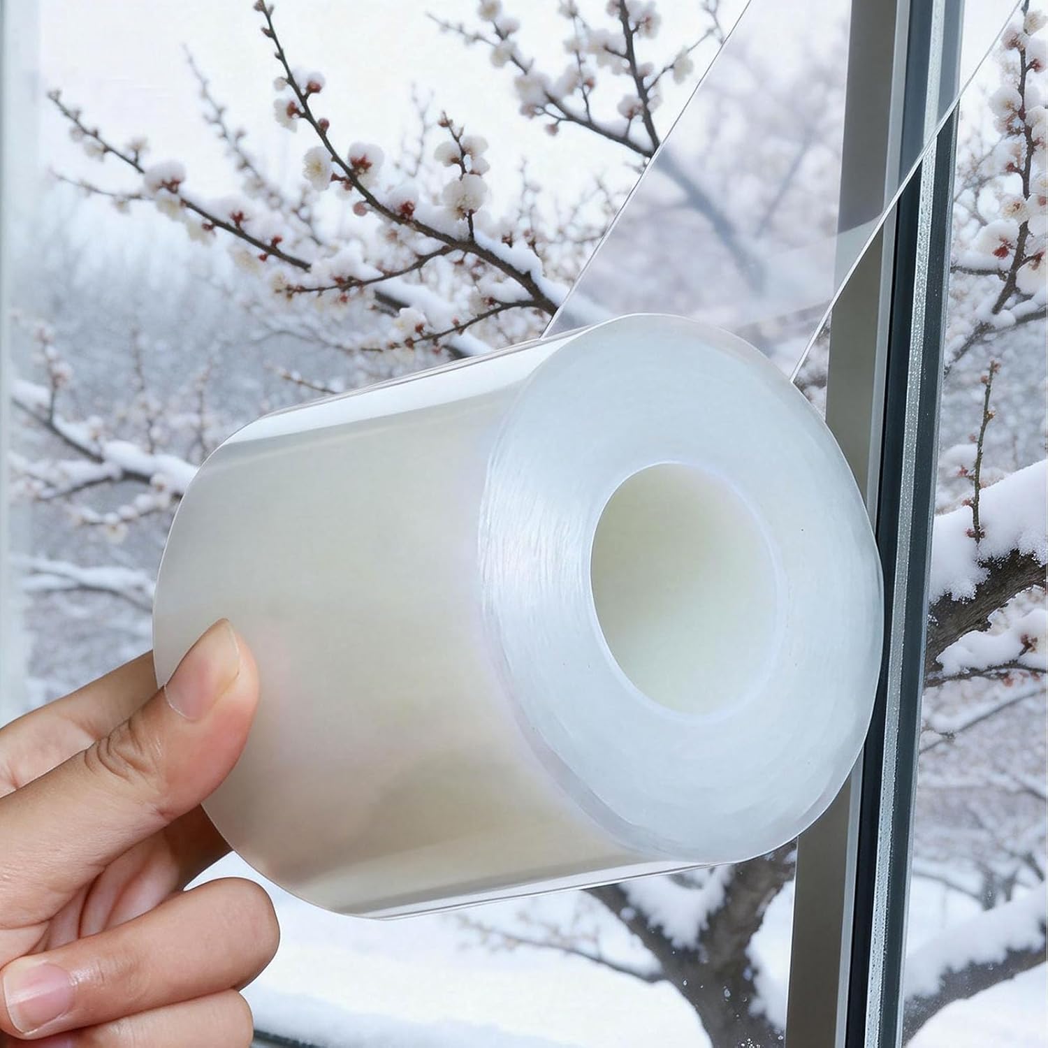 Clear Climate Sealing Tape 3″ x35 Yard, Window Insulation Tape Climate Stripping for Home windows Doorways Bathe Glass – Indoor/Outside Insulation, No-Residue, Clear, Power-Saving