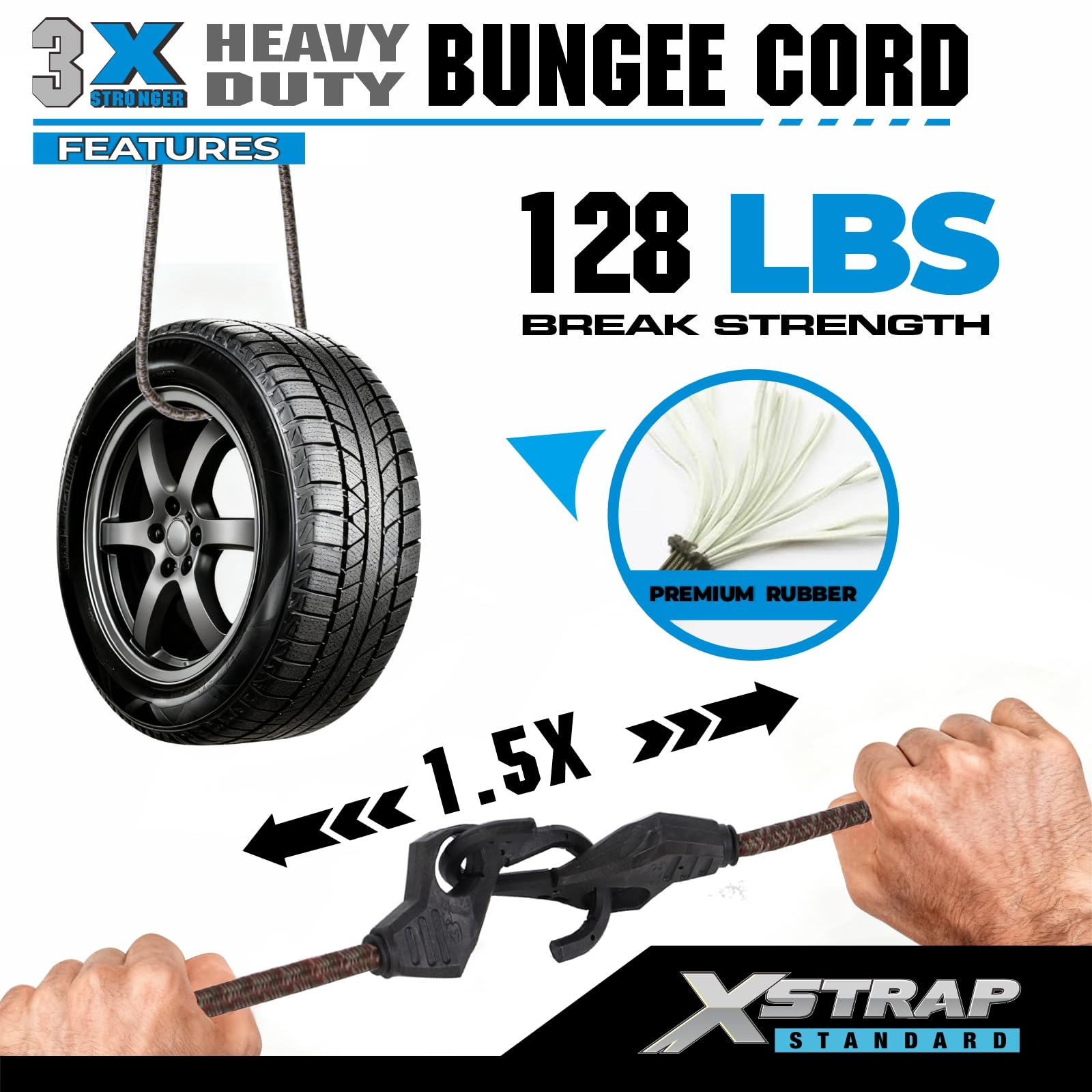 XSTRAP 10 cordones elásticos de 32 pulgadas