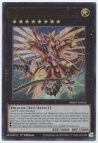 Yu-Gi-Oh! Número C62 Neo Galaxy Eyes Prime Photon Dragon - PHHY-EN043 - Ultra Raro - 1 edición