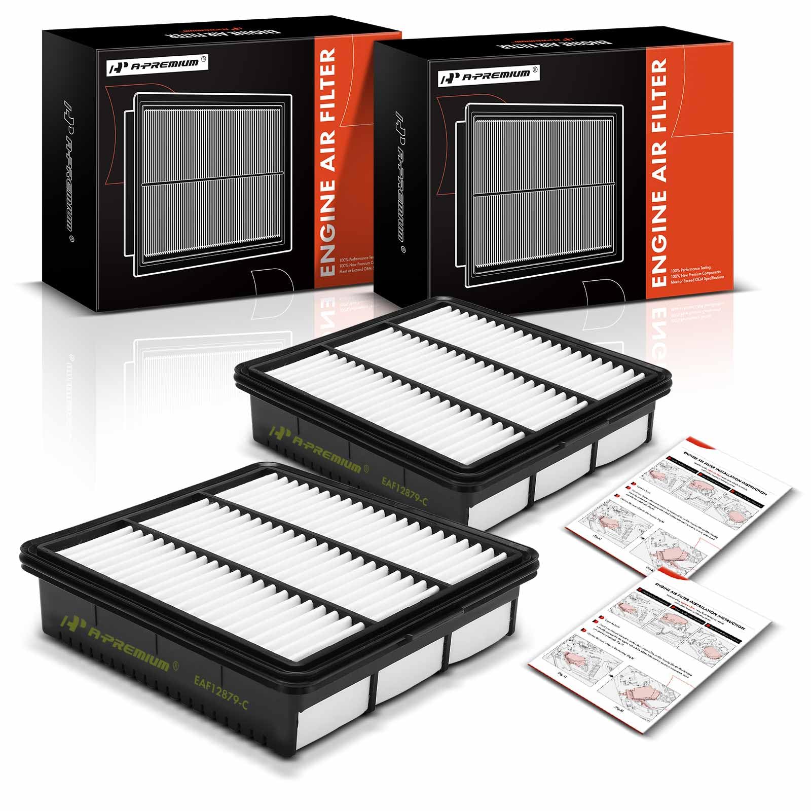 A-Premium 2-PC Engine Air Filter Compatible with Hyundai Elantra 2021 ...