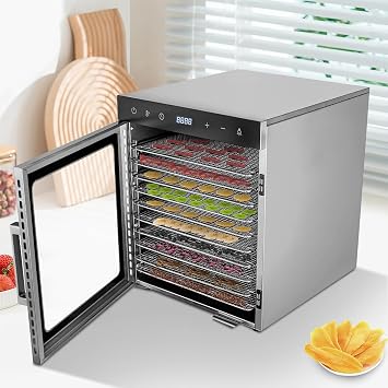 8/10 Trays Food Dehydrators, Freeze Dryer Machine for Home, 800W Fruit Dehydrator, Commercial Drying Fruits Machine for Meat,8 Trays
